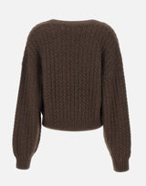 Maglia a trecce con scollo a V 116434 2037 ROTATE BIRGER CHRISTENSEN 