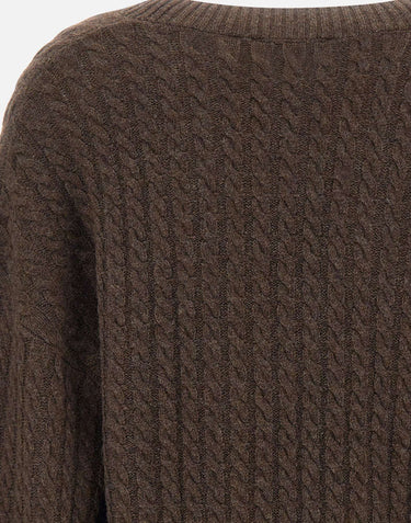 Maglia a trecce con scollo a V 116434 2037 ROTATE BIRGER CHRISTENSEN 