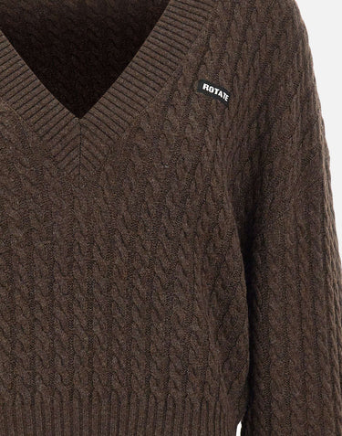 Maglia a trecce con scollo a V 116434 2037 ROTATE BIRGER CHRISTENSEN 