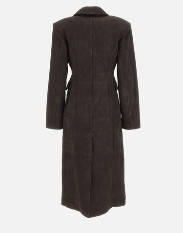 Cappotto lungo in pelle scamosciata 116503 1111 ROTATE BIRGER CHRISTENSEN 