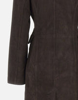 Cappotto lungo in pelle scamosciata 116503 1111 ROTATE BIRGER CHRISTENSEN 