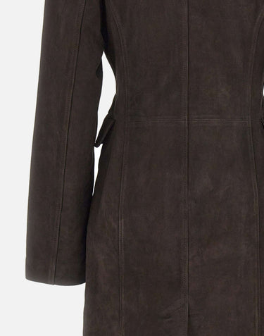 Cappotto lungo in pelle scamosciata 116503 1111 ROTATE BIRGER CHRISTENSEN 