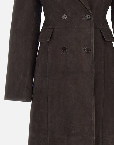 Cappotto lungo in pelle scamosciata 116503 1111 ROTATE BIRGER CHRISTENSEN 