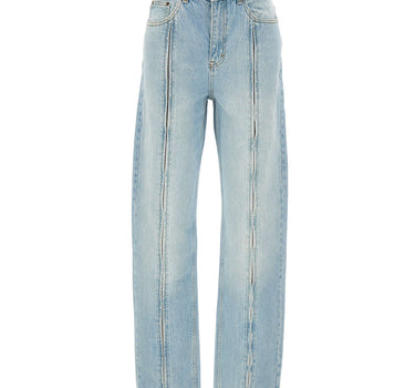 ROTATE BIRGER CHRISTENSEN Jeans dritti con zip Light Blue Donna 
