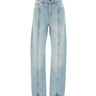 ROTATE BIRGER CHRISTENSEN Jeans dritti con zip Light Blue Donna 