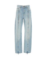 ROTATE BIRGER CHRISTENSEN Jeans dritti con zip Light Blue Donna 