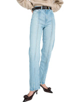 ROTATE BIRGER CHRISTENSEN Jeans dritti con zip Light Blue Donna 