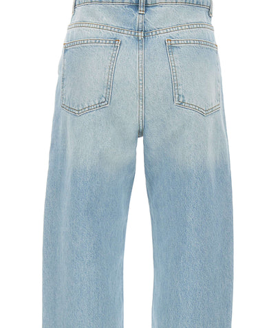 ROTATE BIRGER CHRISTENSEN Jeans dritti con zip Light Blue Donna 