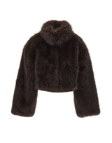 ROTATE BIRGER CHRISTENSEN Pelliccia crop BROWN Donna 