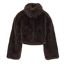 ROTATE Pelliccia crop BROWN Donna 