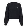 ROTATE Maglione girocollo a trecce BLACK Donna 