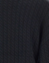 ROTATE Maglione girocollo a trecce BLACK Donna 