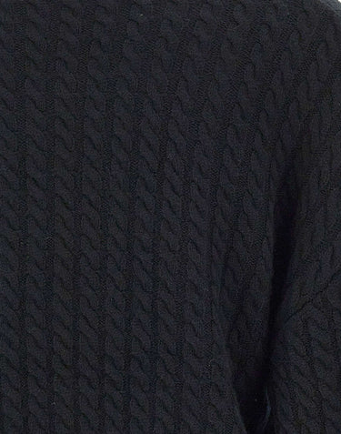 ROTATE Maglione girocollo a trecce BLACK Donna 
