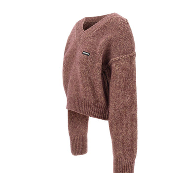 ROTATE BIRGER CHRISTENSEN Maglione in lana con scollo a V RED Donna 