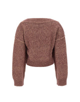 ROTATE Maglione in lana con scollo a V RED Donna 