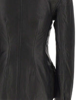 ROTATE Blazer aderente in pelle BLACK Donna 
