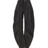 ROTATE BIRGER CHRISTENSEN Pantaloni barrel in pelle BLACK Donna 