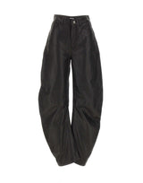 ROTATE BIRGER CHRISTENSEN Pantaloni barrel in pelle BLACK Donna 