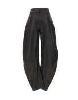 ROTATE BIRGER CHRISTENSEN Pantaloni barrel in pelle BLACK Donna 
