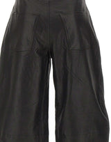 ROTATE BIRGER CHRISTENSEN Pantaloni barrel in pelle BLACK Donna 
