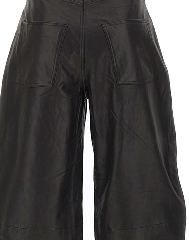 ROTATE Pantaloni barrel in pelle BLACK Donna 