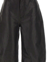 ROTATE BIRGER CHRISTENSEN Pantaloni barrel in pelle BLACK Donna 