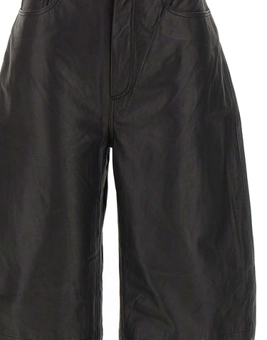 ROTATE BIRGER CHRISTENSEN Pantaloni barrel in pelle BLACK Donna 