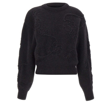 ROTATE BIRGER CHRISTENSEN Maglia con fiori 3D BLACK Donna 