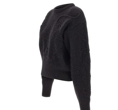 ROTATE BIRGER CHRISTENSEN Maglia con fiori 3D BLACK Donna 