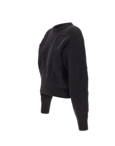 ROTATE Maglia con fiori 3D BLACK Donna 