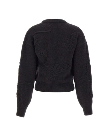 ROTATE Maglia con fiori 3D BLACK Donna 