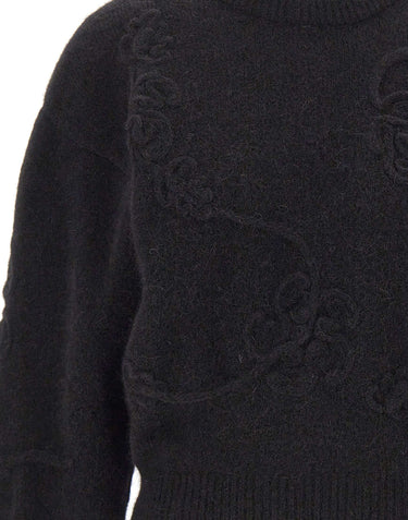 ROTATE Maglia con fiori 3D BLACK Donna 