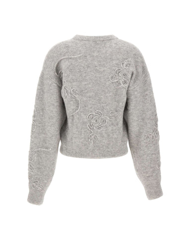 ROTATE Maglia con fiori 3D GREY Donna 