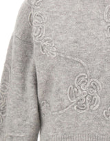 ROTATE Maglia con fiori 3D GREY Donna 