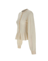 ROTATE Cardigan sagomato in lana e cashmere WHITE Donna 