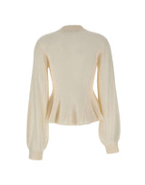 ROTATE Cardigan sagomato in lana e cashmere WHITE Donna 