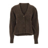 ROTATE BIRGER CHRISTENSEN Cardigan in maglia con volant BROWN Donna 