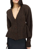 ROTATE Cardigan in maglia con volant BROWN Donna 