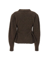 ROTATE Cardigan in maglia con volant BROWN Donna 