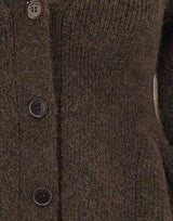 ROTATE Cardigan in maglia con volant BROWN Donna 