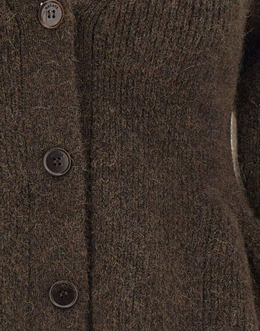 ROTATE Cardigan in maglia con volant BROWN Donna 