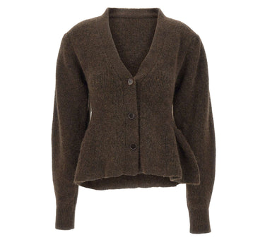 ROTATE Cardigan in maglia con volant BROWN Donna 