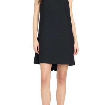 ROTATE Abito corto in crêpe BLACK Donna 