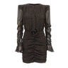 ROTATE BIRGER CHRISTENSEN Mini abito arricciato BROWN Donna 