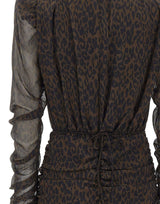 ROTATE BIRGER CHRISTENSEN Mini abito arricciato BROWN Donna 