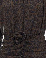 ROTATE BIRGER CHRISTENSEN Mini abito arricciato BROWN Donna 
