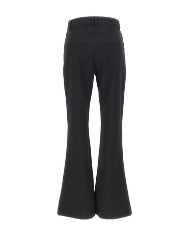 ROTATE Pantaloni a zampa BLACK Donna 