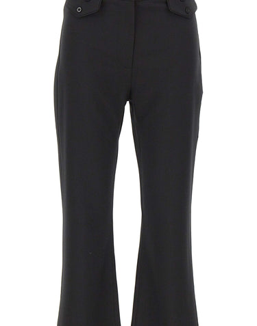 ROTATE Pantaloni a zampa BLACK Donna 