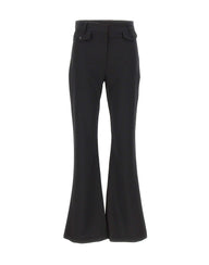 ROTATE Pantaloni a zampa BLACK Donna 