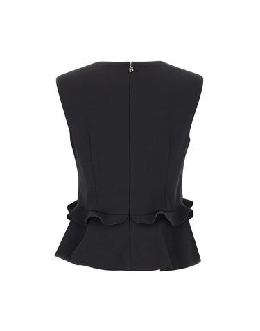 ROTATE Top con dettaglio floreale BLACK Donna 